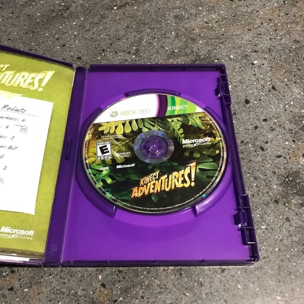 Xbox 360 Kinect Game Bundle Sports Season 1 & 2 Kinect Adventures Lot